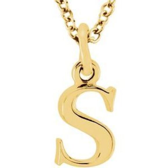 Kazi Luxury 14K Yellow Gold Lowercase Initial s 16